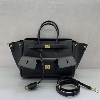 Okify Balenciaga Bel Air Small Bag Black Gold Hardware 30x24x10cm