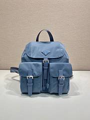 Okify Prada Small Re-Nylon Blue Backpack 1BZ677 28x23.5x12cm - 1