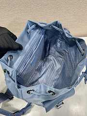 Okify Prada Small Re-Nylon Blue Backpack 1BZ677 28x23.5x12cm - 4