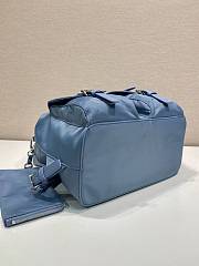 Okify Prada Medium Re-Nylon Blue Backpack With Pouch 1BZ811 32x30x15cm - 4