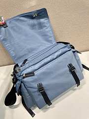 Okify Prada Explore Re-Nylon And Leather Bag Blue 42x22x20cm - 5