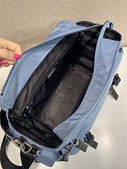 Okify Prada Explore Re-Nylon And Leather Bag Blue 42x22x20cm - 3
