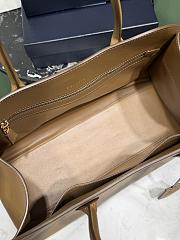 Okify Prada Large Leather Tote Bag Brown 1BG571 38x24.5x18cm - 4