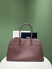 Okify Prada Large Leather Tote Bag Red Burgundy 1BG571 38x24.5x18cm - 2