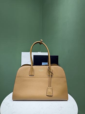 Okify Prada Large Leather Tote Bag Brown 1BG571 38x24.5x18cm