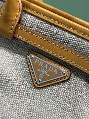 Okify Prada Bonnie Small Bag Linen And Yellow Leather 1BA486 23.5x12x9cm - 3