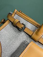 Okify Prada Bonnie Medium Bag Linen And Yellow Leather 1BA426 32x15.5x12cm - 3