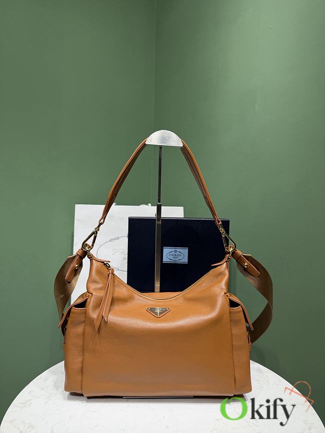 Okify Prada Explore Large Bag Brown Nappa 1BC264 32x22x11.5cm - 1