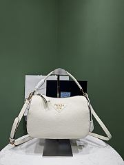 Okify Prada Small Leather Bag White 1BC277 25x15x11cm - 1