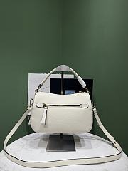 Okify Prada Small Leather Bag White 1BC277 25x15x11cm - 3