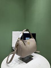Okify Prada Small Leather Bag Gray 1BC277 25x15x11cm - 5