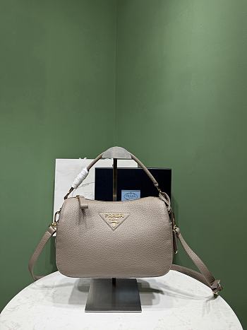 Okify Prada Small Leather Bag Gray 1BC277 25x15x11cm