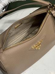 Okify Prada Small Leather Bag Beige 1BC277 25x15x11cm - 5