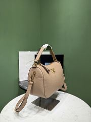 Okify Prada Small Leather Bag Beige 1BC277 25x15x11cm - 4