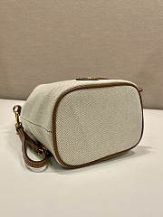 Okify Prada Canvas And Brown Leather Pouch 1NS069 20x13.5x9cm - 6