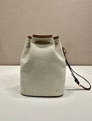 Okify Prada Canvas And Brown Leather Pouch 1NS069 20x13.5x9cm - 3