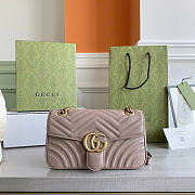 Okify Gucci GG Marmont Matelassé Bag Beige Heart 26x15x7cm - 1