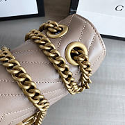 Okify Gucci GG Marmont Matelassé Bag Beige Heart 26x15x7cm - 5