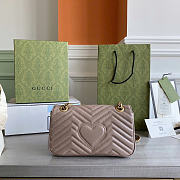 Okify Gucci GG Marmont Matelassé Bag Beige Heart 26x15x7cm - 3