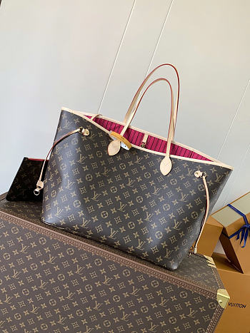 Okify Louis Vuitton Neverfull GM Bag Rose Pink Inside 40x32x19cm