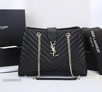 Okify YSL Monogramme Bag Black Gold Hardware 35x25x9.5cm