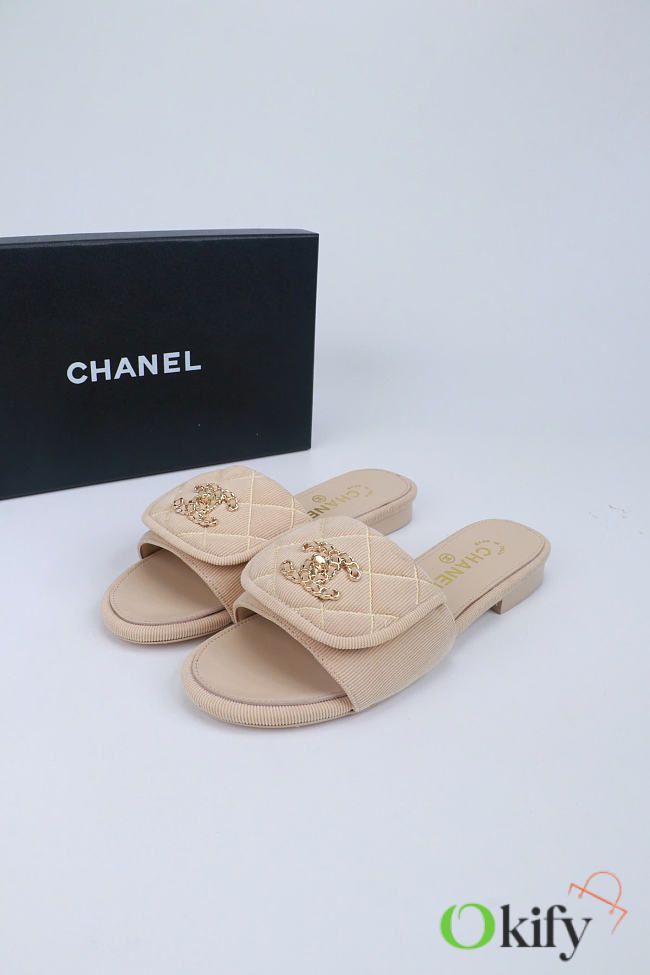 Okify CC 26C Beige Women Slides - 1