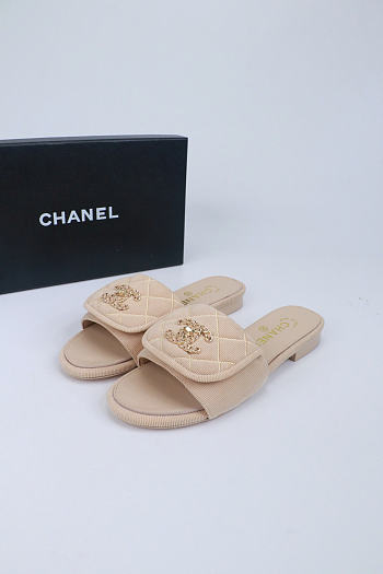 Okify CC 26C Beige Women Slides