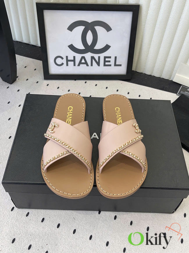 Okify CC Brown And Pink Women Slides - 1