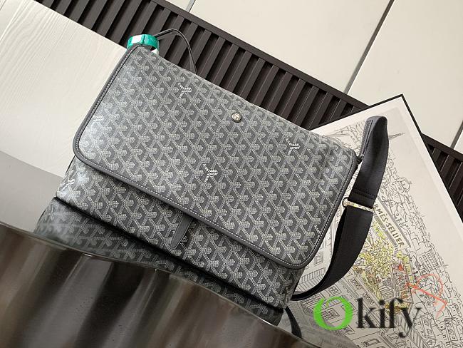 Okify Goyard Capetien MM Messenger Bag Gray 39x26x13cm - 1