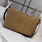 Okify Loewe Bob Folded Tote Bag Dark Brown Suede 47.5x38x9.5cm - 3
