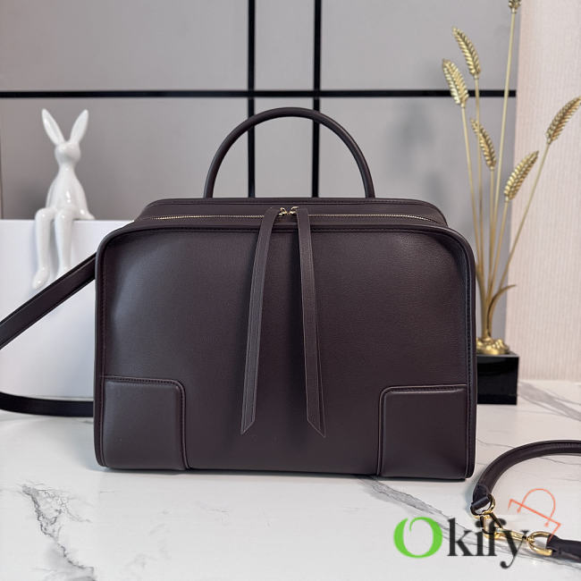 Okify Loewe Amazona 180 Bag Dark Brown 34.5x27x14cm - 1