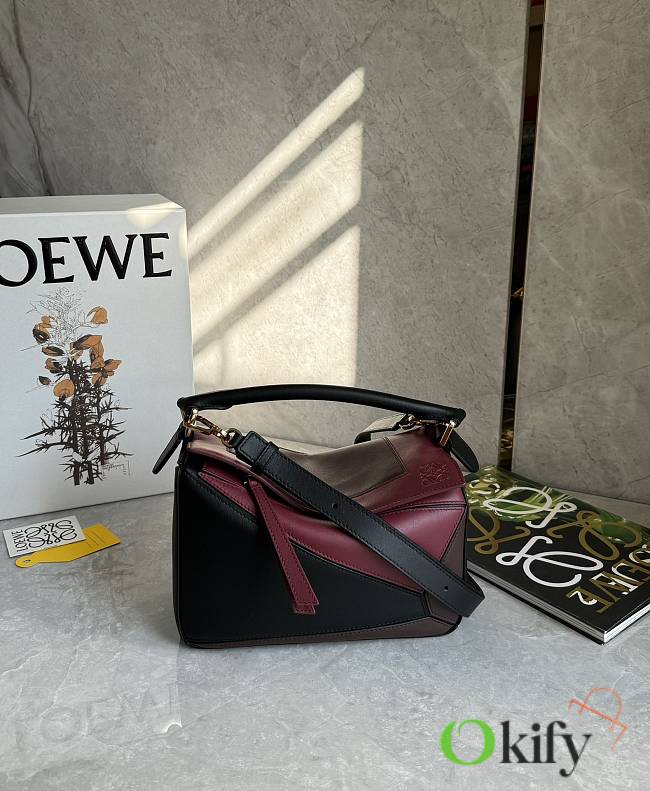 Okify Loewe Puzzle Small Bag Multicolor Nappa Calfskin 24x14x10cm 29104  - 1