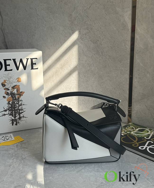 Okify Loewe Puzzle Small Bag Multicolor Nappa Calfskin 24x14x10cm 29106 - 1