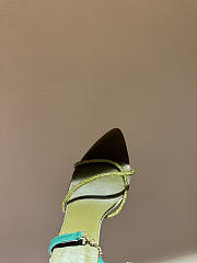 Okify YSL Dark Green High Heels With Mango Charms  - 5
