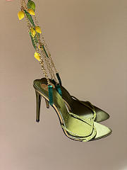Okify YSL Dark Green High Heels With Mango Charms  - 3