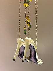 Okify YSL Gold High Heels With Mango Charms  - 6