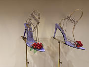 Okify YSL Purple High Heels With Red Currant Charms  - 2
