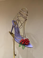Okify YSL Purple High Heels With Red Currant Charms  - 1