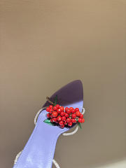 Okify YSL Purple High Heels With Red Currant Charms  - 4