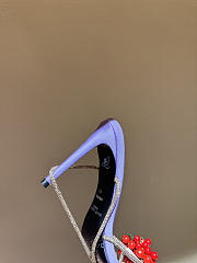 Okify YSL Purple High Heels With Red Currant Charms  - 5