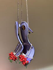 Okify YSL Purple High Heels With Red Currant Charms  - 6
