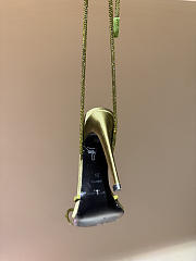 Okify YSL Dark Green High Heels With Grape Charms  - 5