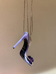Okify YSL Purple High Heels With Grape Charms  - 6