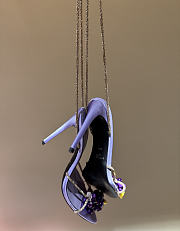 Okify YSL Purple High Heels With Grape Charms  - 5