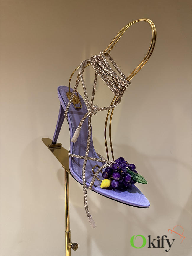 Okify YSL Purple High Heels With Grape Charms  - 1
