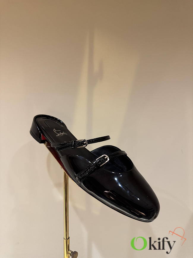 Okify Christian Louboutin Black Mary Jane Mules - 1