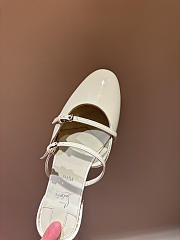 Okify Christian Louboutin Off White Mary Jane Mules - 2
