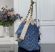 Okify Louis Vuitton Coussin Hobo MM Bag Denim Blue M28331 38x33x10cm - 5