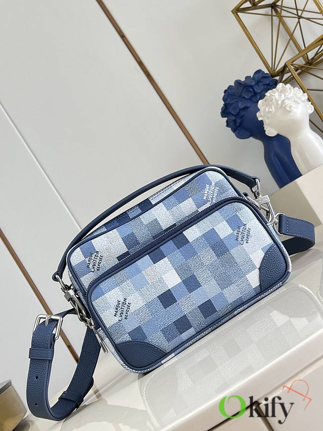 Okify Louis Vuitton Nil Bag Blue Damoflage M28606 25x17.5x11cm - 1