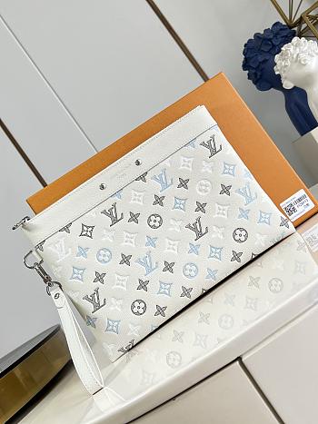 Okify Louis Vuitton Pochette To-Go Bag White M28913 30x21.5x1cm